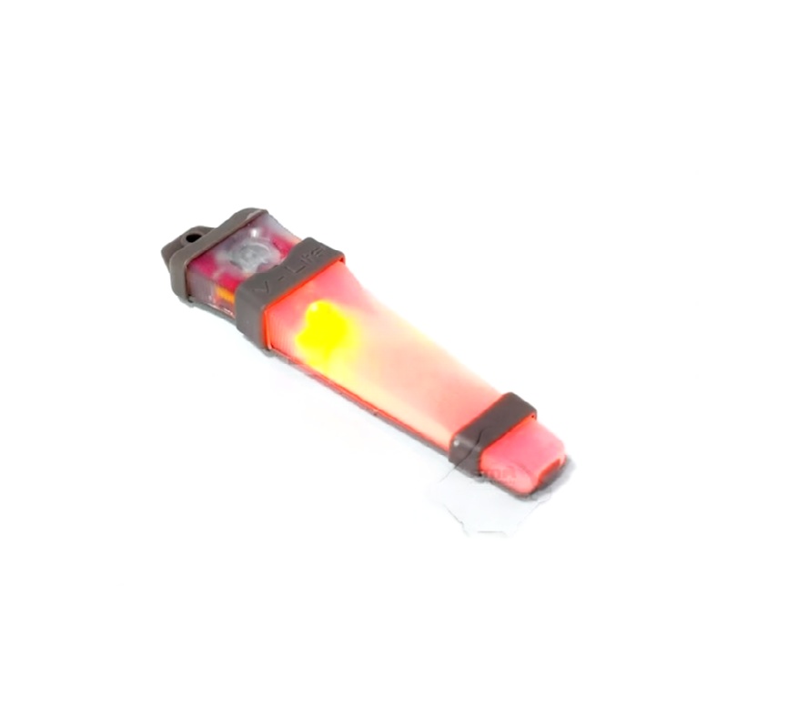 V-LITE - TAN CASE - SAFETY LIGHT - RED